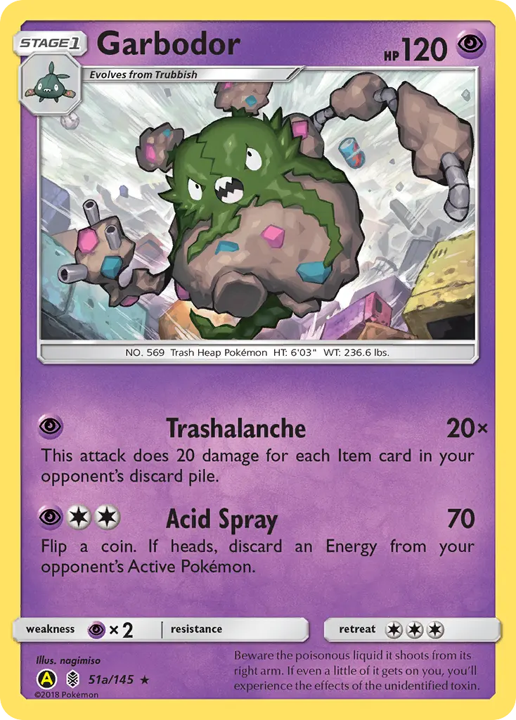 Garbodor - Guardians Rising 51a (Yellow A)