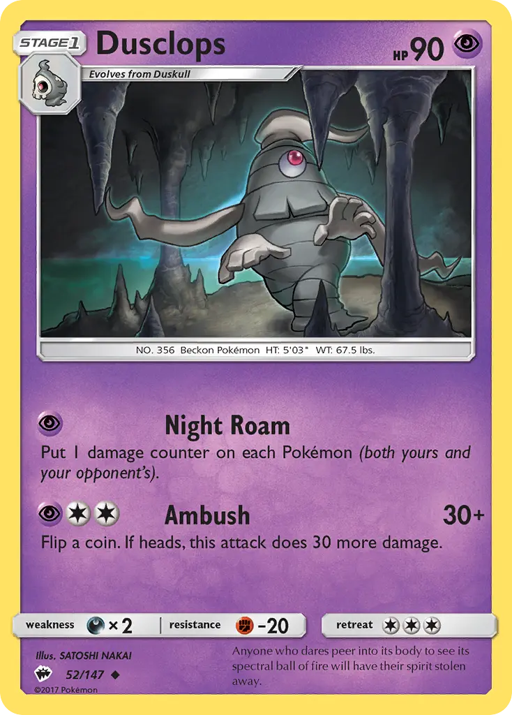 Dusclops - Burning Shadows 052/147 (Reverse Holo)