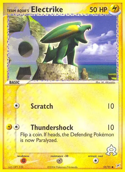 Team Aqua's Electrike - Team Magma vs Team Aqua 052/095 (Reverse Holo)