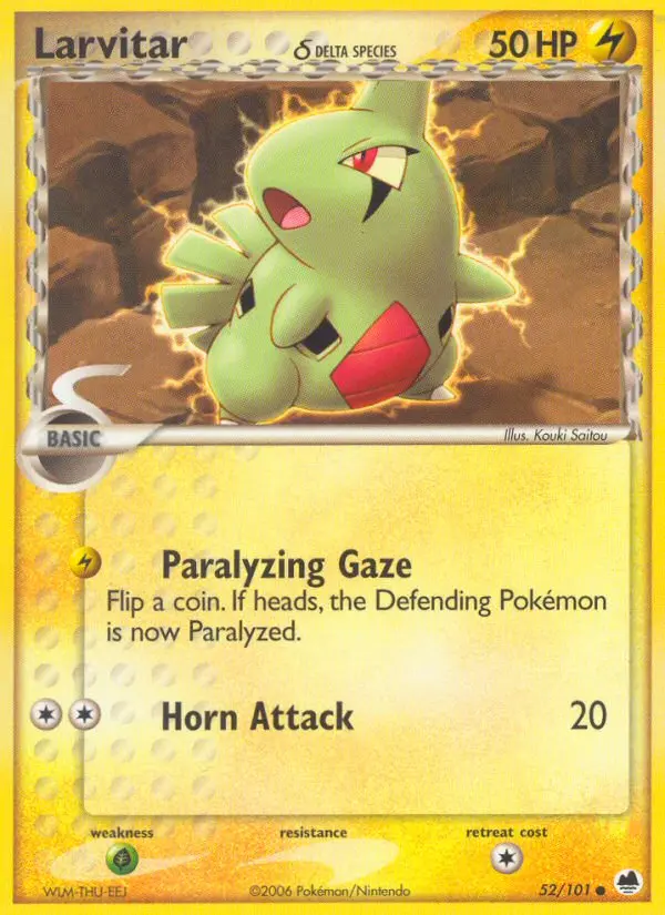 Larvitar δ - Dragon Frontiers 052/101 (Reverse Holo)