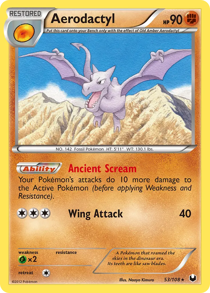 Aerodactyl - Dark Explorers 053/108 (Reverse Holo)