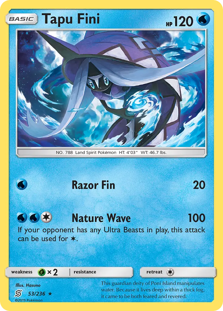 Tapu Fini - Unified Minds 053/236 (Reverse Holo)