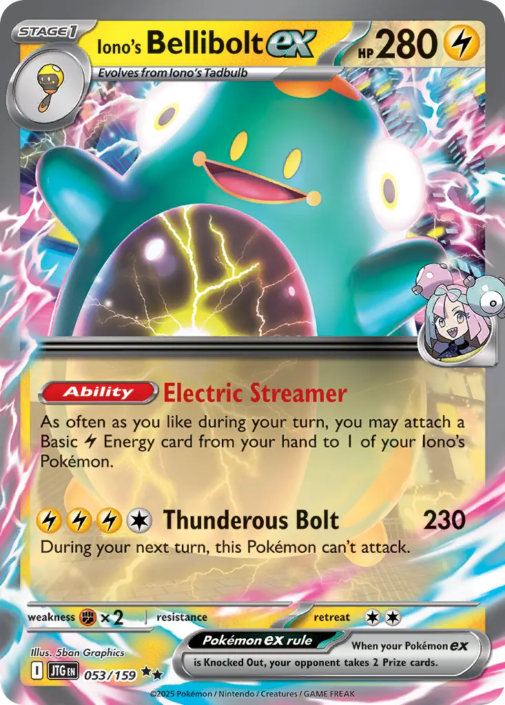 Iono's Bellibolt ex - Journey Together 053/159 (Holo)