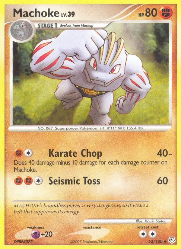 Machoke - Diamond & Pearl 053/130 (Reverse Holo)