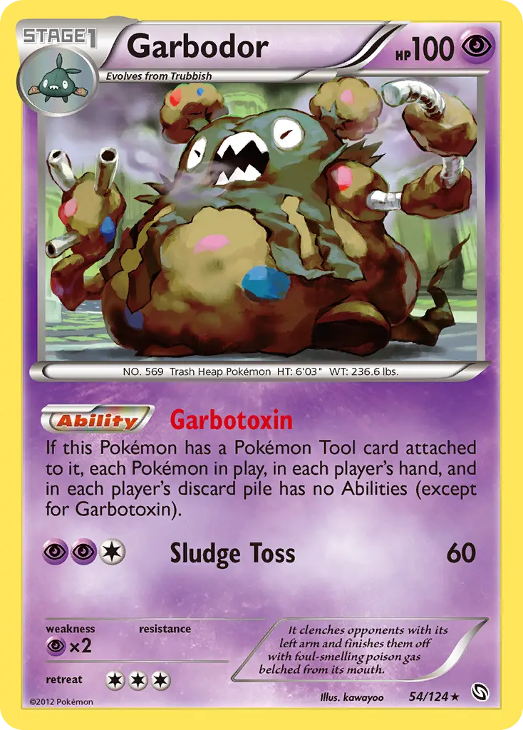 Garbodor - Dragons Exalted 054/124 (Reverse Holo)