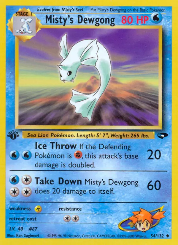 Misty's Dewgong - Gym Challenge 054/132 (Regular)