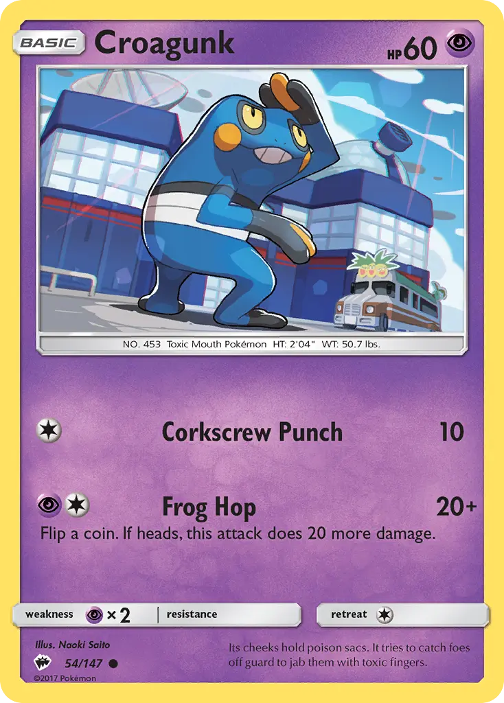 Croagunk - Burning Shadows 054/147 (Regular)