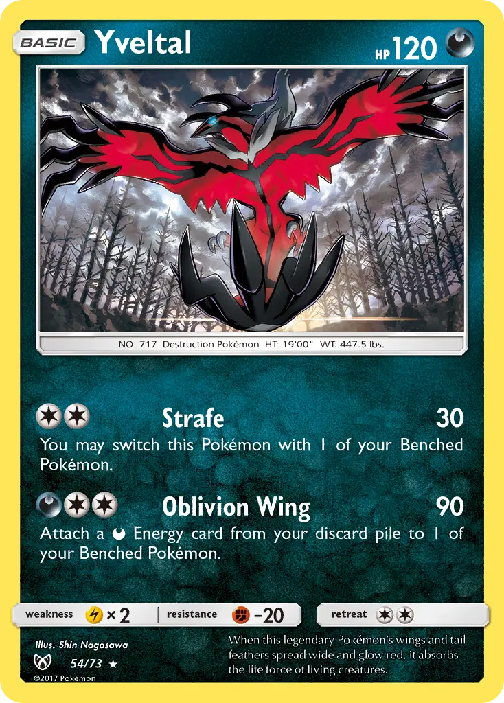 Yveltal - Shining Legends 054/073 (Reverse Holo)