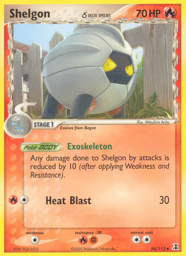 Shelgon δ - Delta Species 054/113 (Reverse Holo)