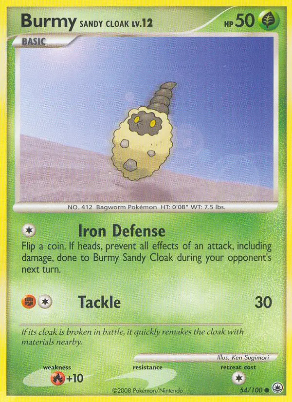 Burmy Sandy Cloak - Majestic Dawn 054/100 (Reverse Holo)