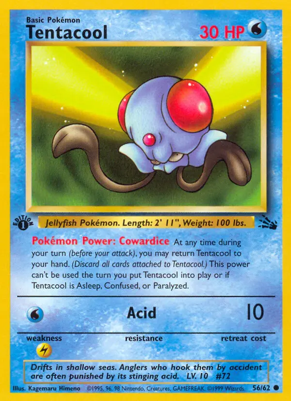 Tentacool - Fossil 056/062 (Regular)