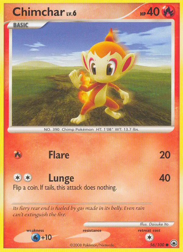 Chimchar - Majestic Dawn 056/100 (Reverse Holo)