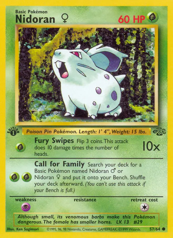 Nidoran ♀ - Jungle 057/064 (1st Edition)