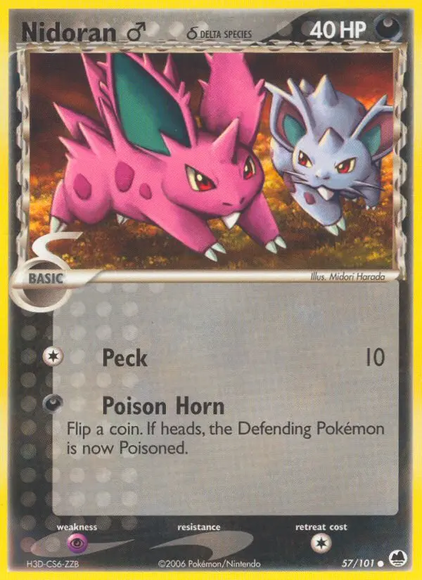 Nidoran ♂ δ - Dragon Frontiers 057/101 (Regular)