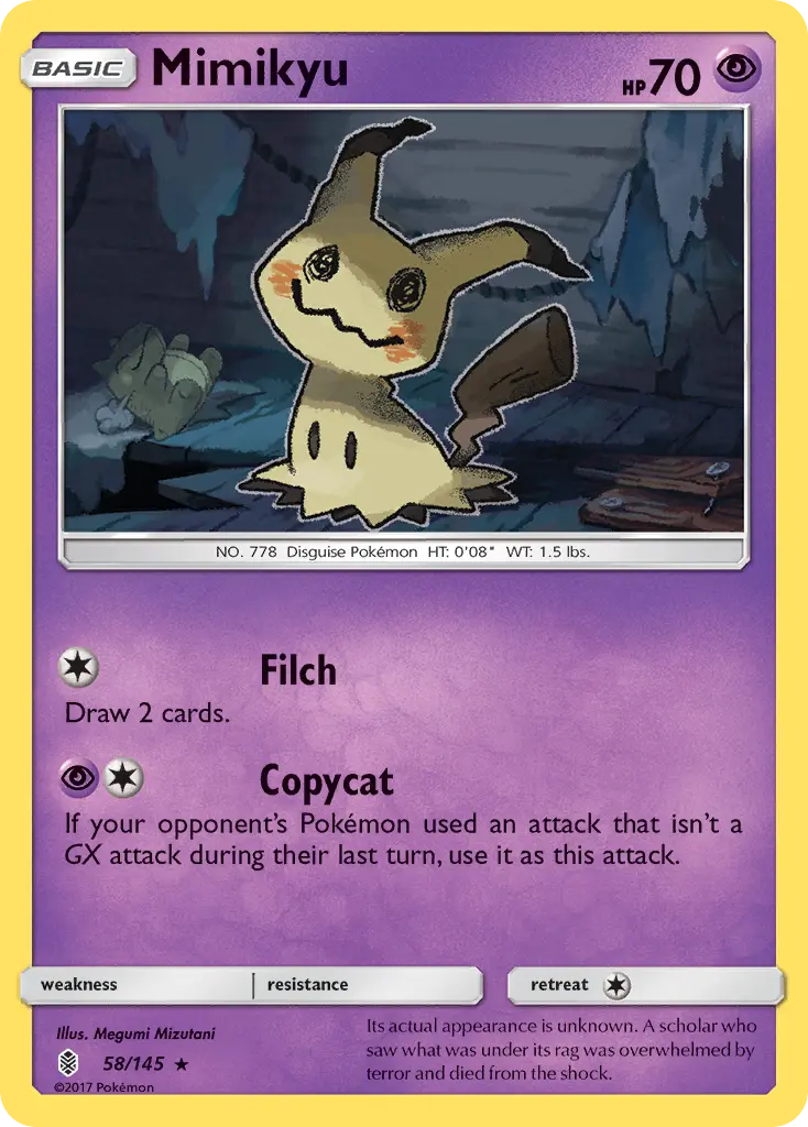 Mimikyu - Guardians Rising 058/145 (Non-Holo Pre-Con)
