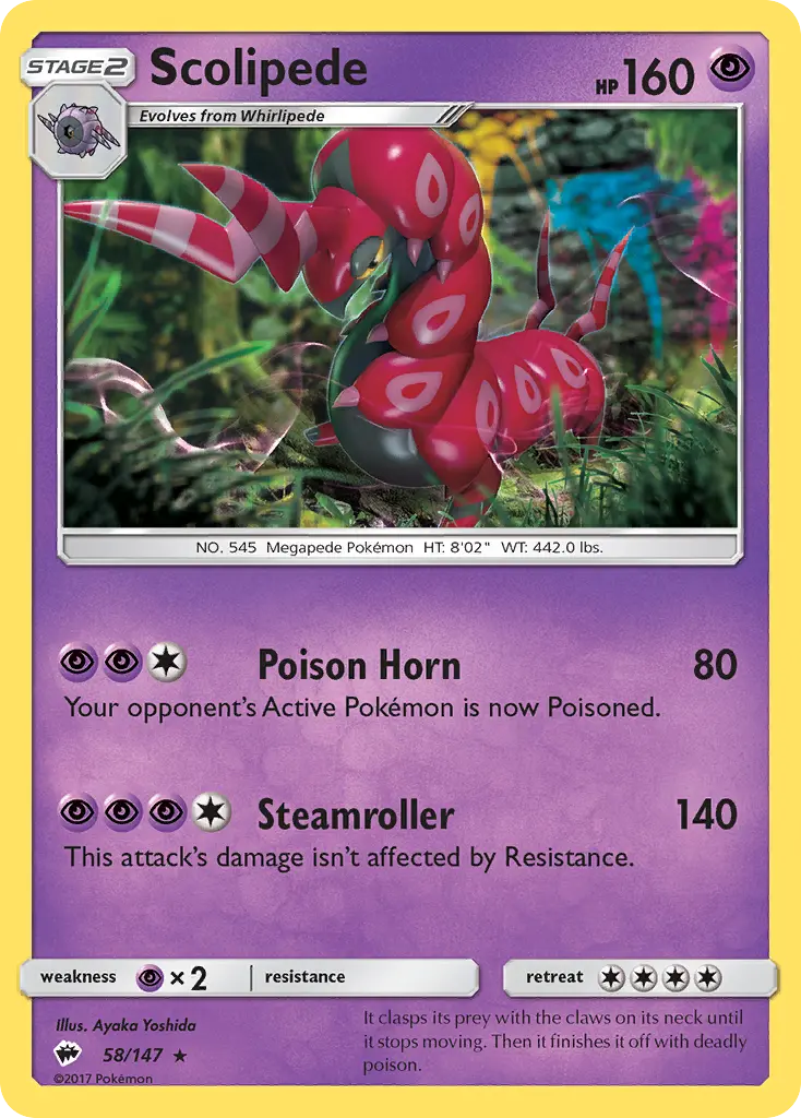 Scolipede - Burning Shadows 058/147 (Regular)