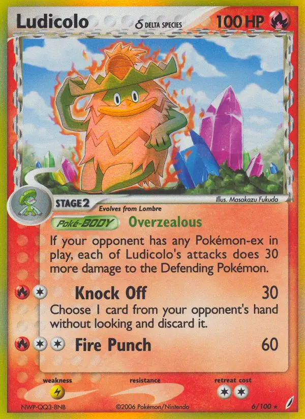 Ludicolo δ - Crystal Guardians 006/100 (Holo)