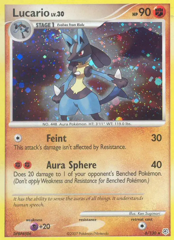 Lucario - Diamond & Pearl 006/130 (Reverse Holo)