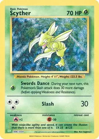 Scyther - Venusaur & Lugia ex 006/034 (Holo)
