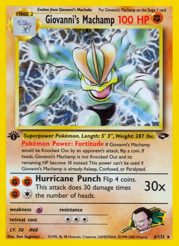 Giovanni's Machamp - Gym Challenge 006/132 (1st Edition)