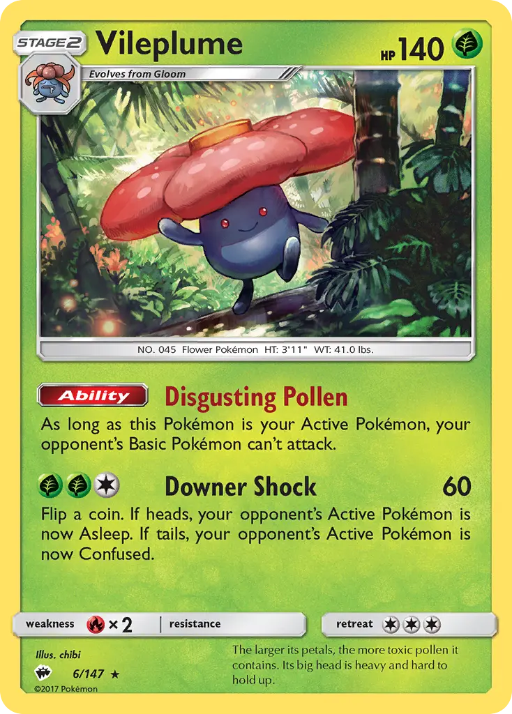 Vileplume - Burning Shadows 006/147 (Reverse Holo)