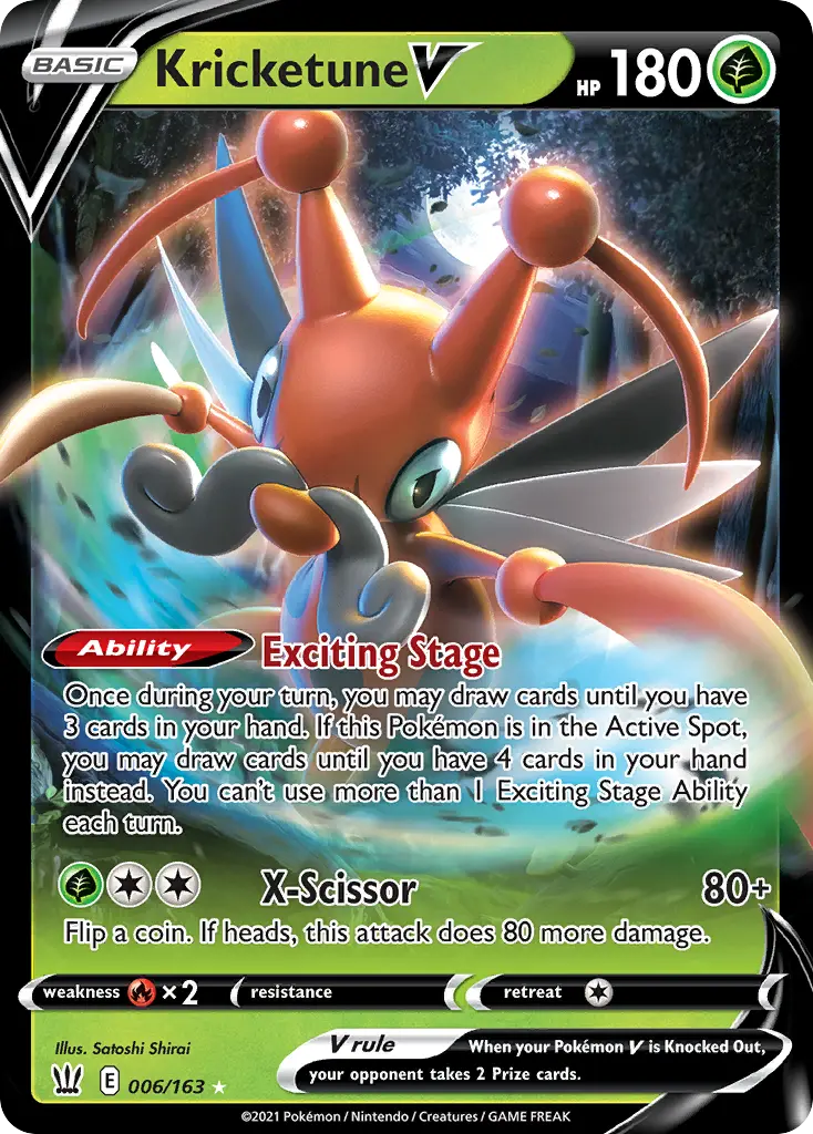 Kricketune V - Battle Styles 006/163 (Holo)