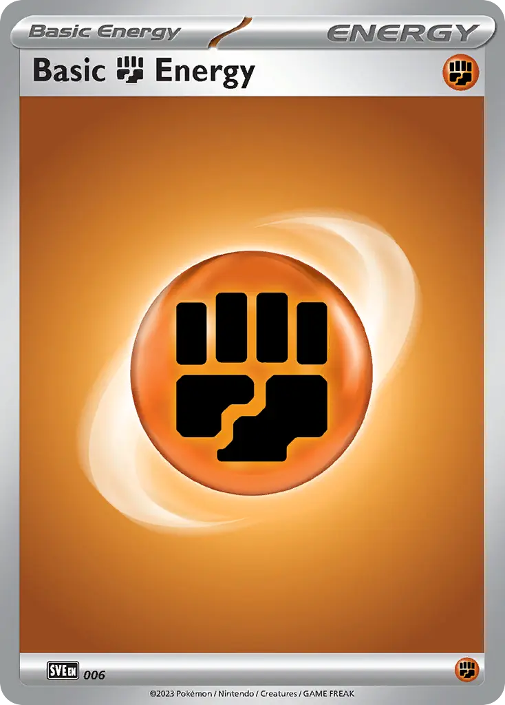 Basic Fighting Energy - Scarlet & Violet Energies 006/008 (Parallel Holo)