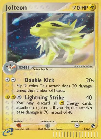 Jolteon - Sandstorm 006/100 (Reverse Holo)