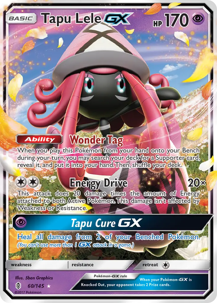 Tapu Lele-GX - Guardians Rising 060/145 (Rare Holo GX)
