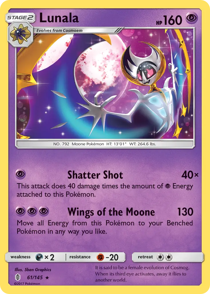 Lunala - Guardians Rising 061/145 (Cracked Ice Holo)