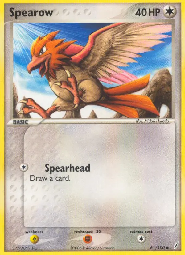 Spearow - Crystal Guardians 061/100 (Reverse Holo)