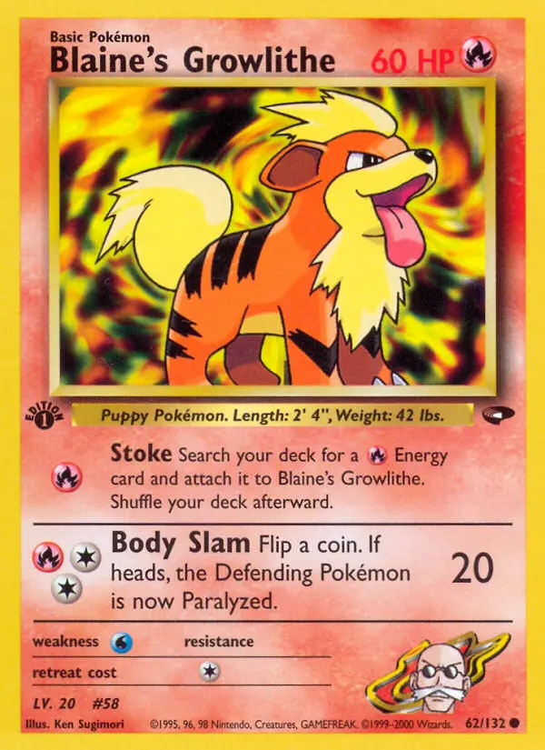 Blaine's Growlithe - Gym Challenge 062/132 (Regular)