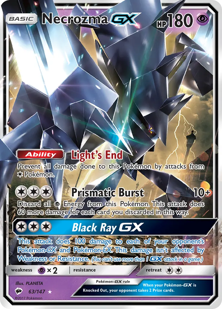 Necrozma-GX - Burning Shadows 063/147 (Rare Holo GX)