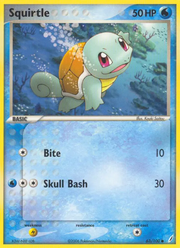 Squirtle - Crystal Guardians 063/100 (Regular)