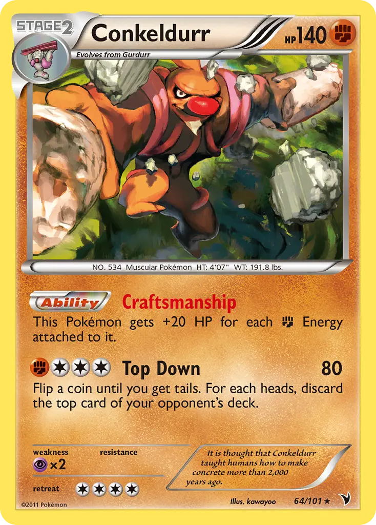 Conkeldurr - Noble Victories 064/101 (Reverse Holo)