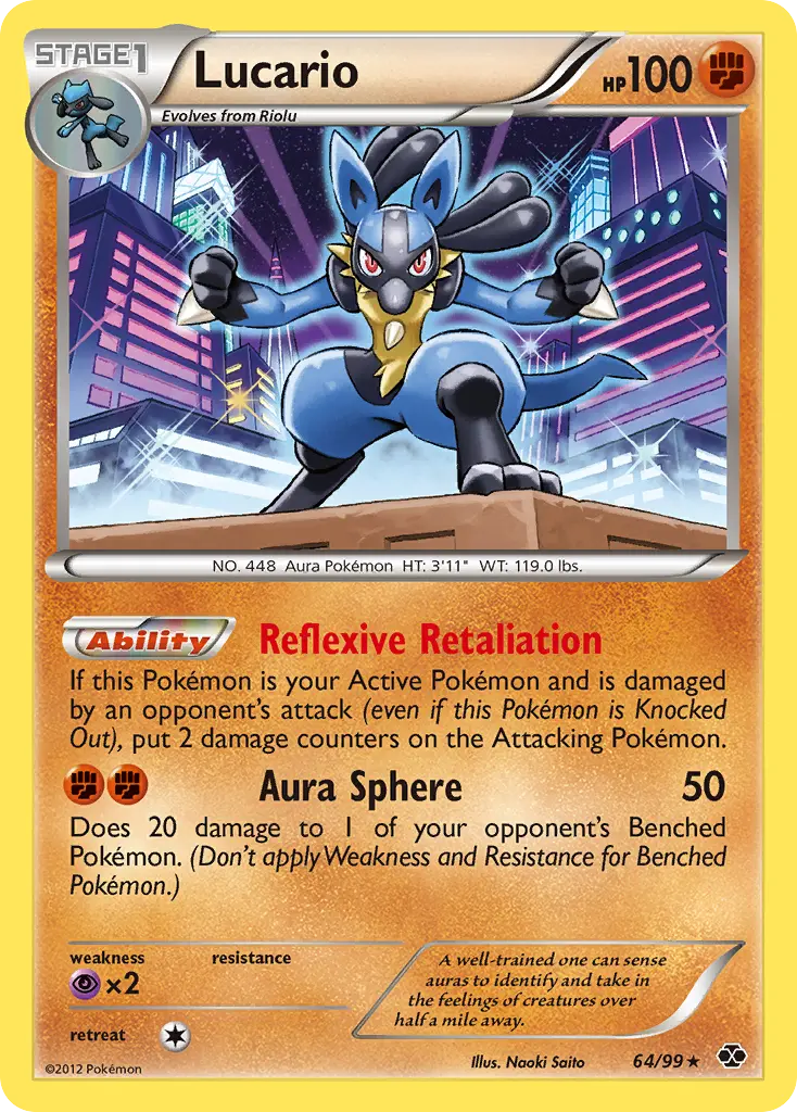 Lucario - Next Destinies 064/099 (Reverse Holo)