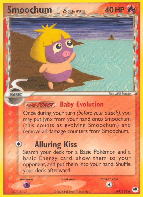 Smoochum δ - Dragon Frontiers 064/101 (Reverse Holo)
