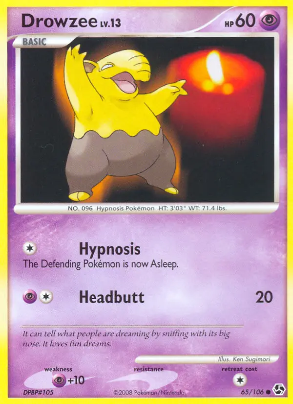 Drowzee - Great Encounters 065/106 (Reverse Holo)