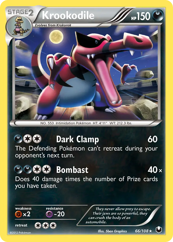 Krookodile - Dark Explorers 066/108 (Reverse Holo)