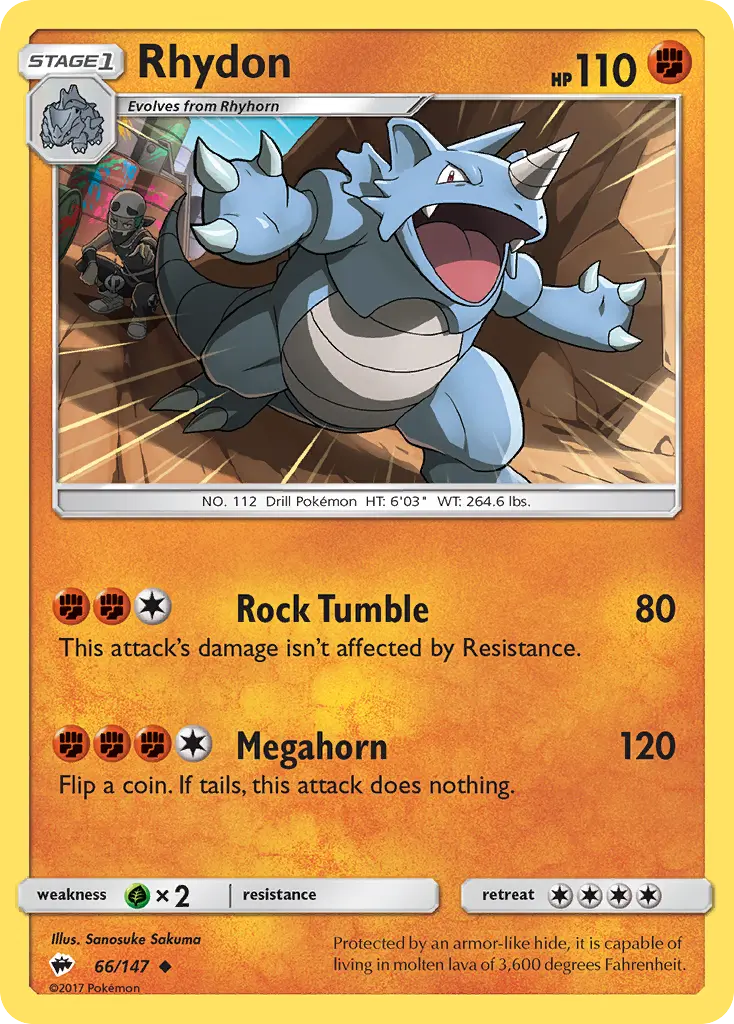 Rhydon - Burning Shadows 066/147 (Regular)