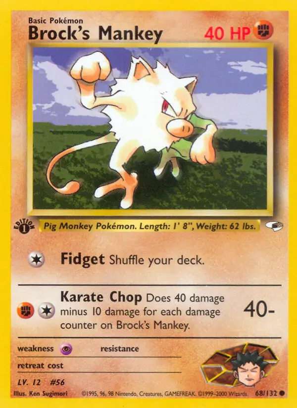 Brock's Mankey - Gym Heroes 068/132 (Regular)