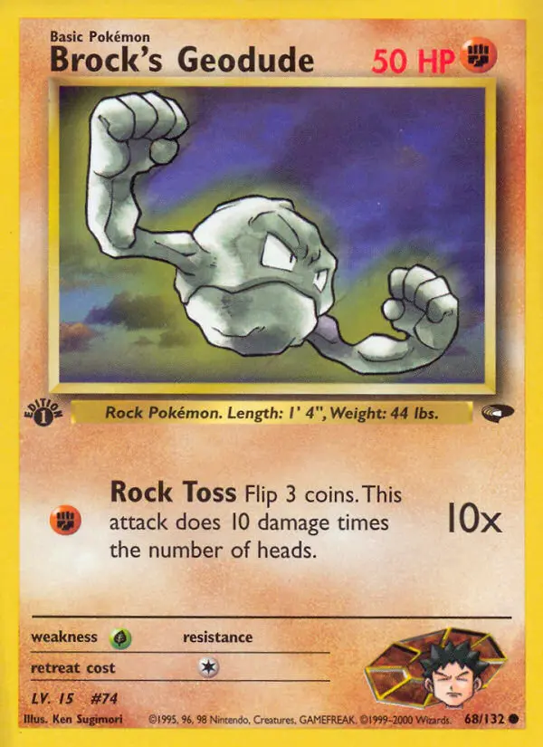 Brock's Geodude - Gym Challenge 068/132 (Regular)