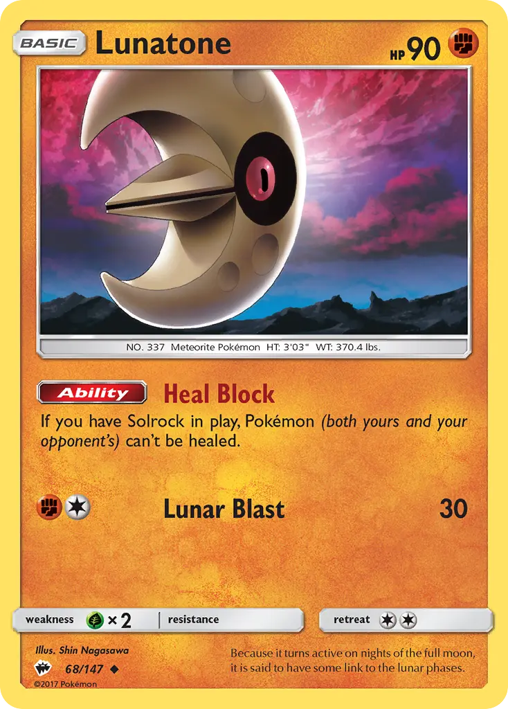 Lunatone - Burning Shadows 068/147 (Regular)