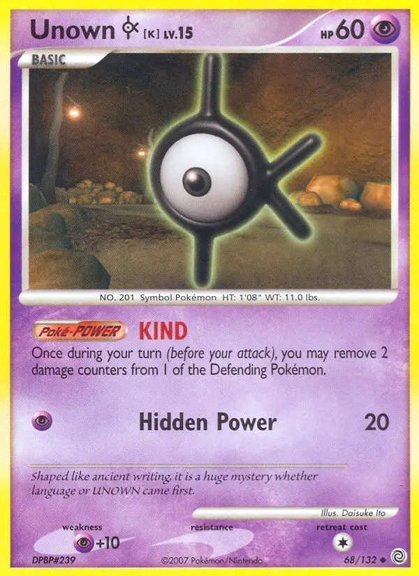 Unown [K] - Secret Wonders 068/132 (Reverse Holo)