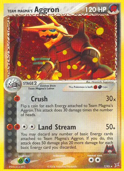 Team Magma's Aggron - Team Magma vs Team Aqua 007/095 (Reverse Holo)