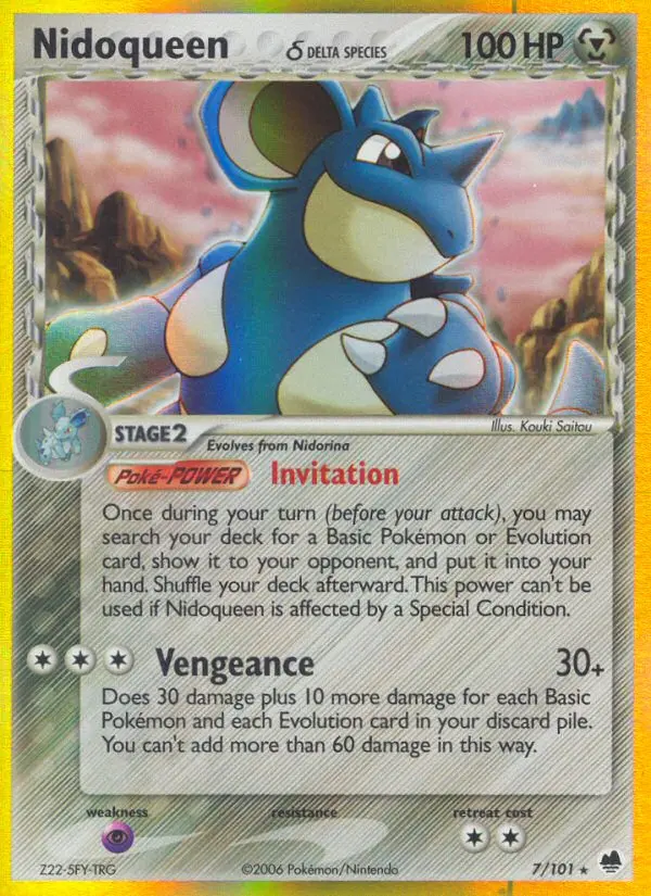 Nidoqueen δ - Dragon Frontiers 007/101 (Reverse Holo)