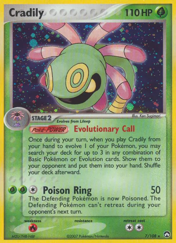 Cradily - Power Keepers 007/108 (Reverse Holo)