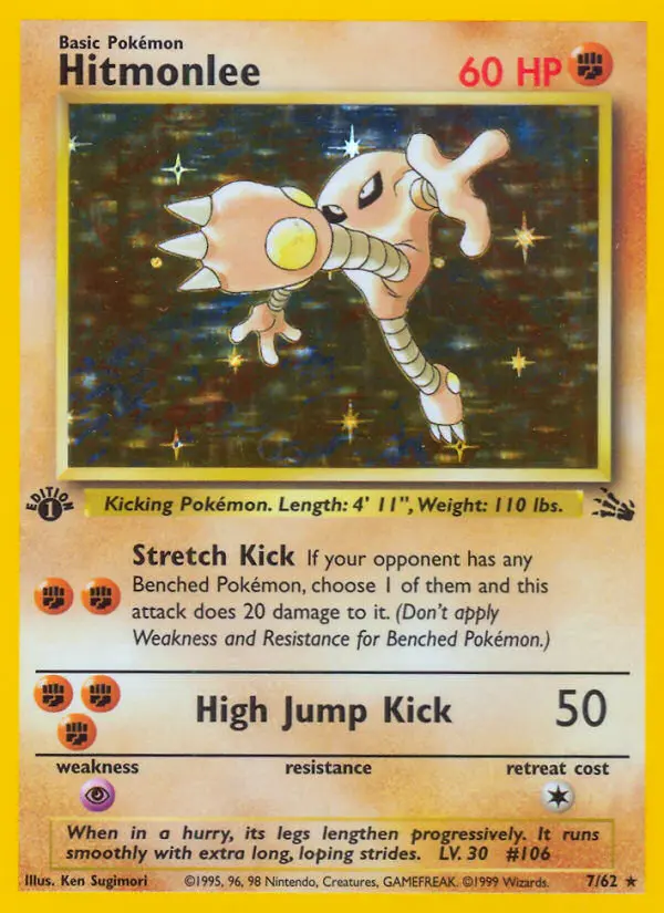 Hitmonlee - Fossil 007/062 (Holo)
