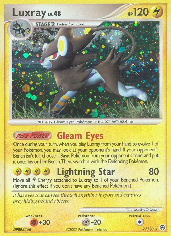 Luxray - Diamond & Pearl 007/130 (Reverse Holo)