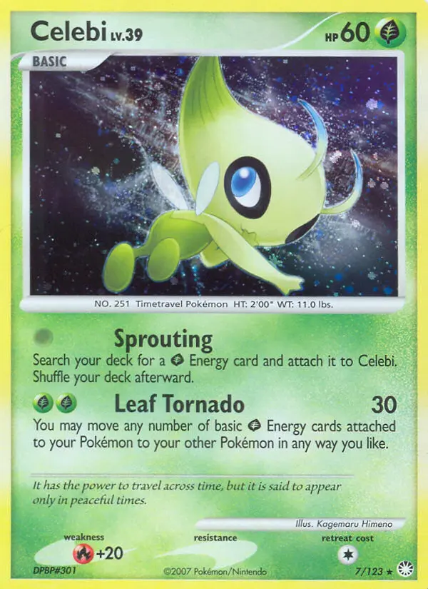 Celebi - Mysterious Treasures 007/123 (Reverse Holo)